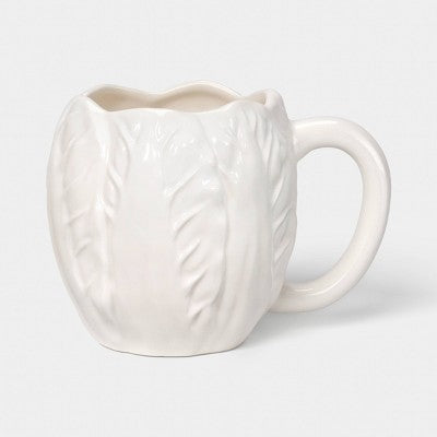 15 fl oz Stoneware Radicchio Mug White - Threshold