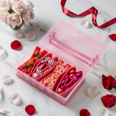 Cook With Color XOXO Sentiment Snack Box Food Storage Container