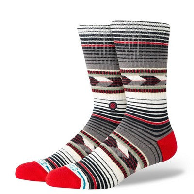 Stance Men's Chevron Striped Crew Socks - Red 6-12