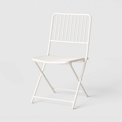 Wire Back Outdoor Patio Chair Cream - Room Essentials (LOCAL PICKUP ONLY)