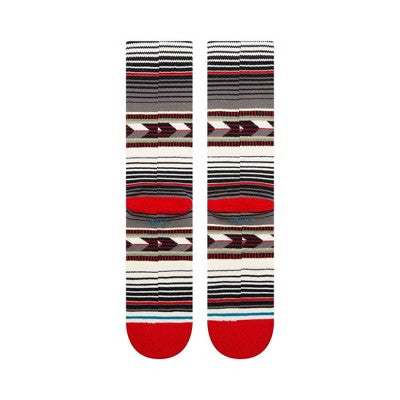 Stance Men's Chevron Striped Crew Socks - Red 6-12