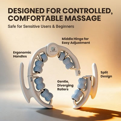 M3 Anti-Cellulite Massage Roller for Contoured Thighs & Smoother Skin, Gentle Grip-Friendly Design for Buttocks, Cellulite Removing Massager