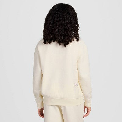 Champion Women's Fleece Crewneck Sweatshirt - Cream M