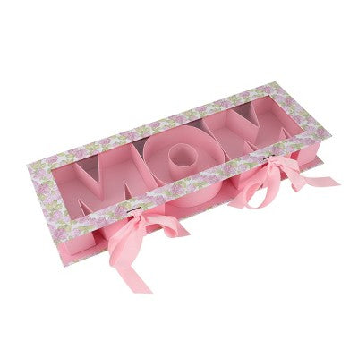 Cook With Color Fillable MOM Word Food Storage Gift Box Pink Floral