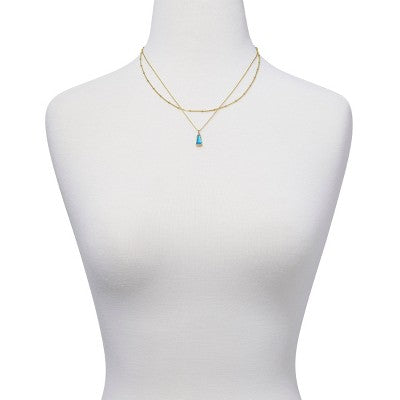 Kendra Scott Serena Multi-Strand Pendant Necklace - Matte Fluorescent Blue