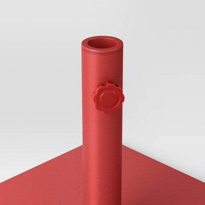 25lbs Steel Square Outdoor Patio Market Umbrella Bases Red - Room Essentials (LOCAL PICKUP ONLY)