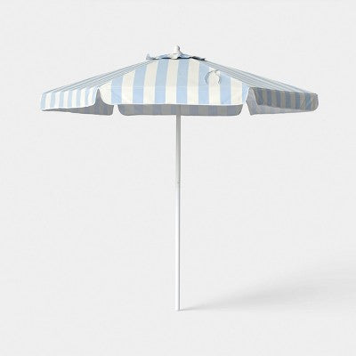 7.5" Round Valance Outdoor Patio Umbrella Blue Stripe - Room Essentials (LOCAL PICKUP ONLY)