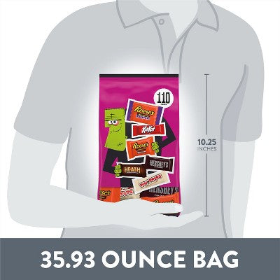 HERSHEY'S Chocolate Assorted Halloween Candy Miniatures - 35.93oz/110pc