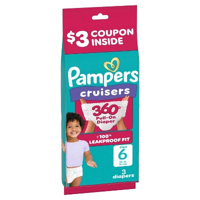 Pampers Cruisers 360 Trial Pack Disposable Diapers - Size 6 - 3ct