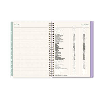 Blue Sky Brook Gossen Planner Notes 5.875"x8.625" Weekly/Monthly Wirebound 12 Month Purple Striped Undated