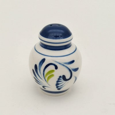 Muchoise Ceramic Salt & Pepper Shaker with Holder White/Blue