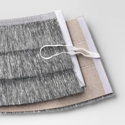 Christmas Roll Up Tinsel Collar Silver - Wondershop