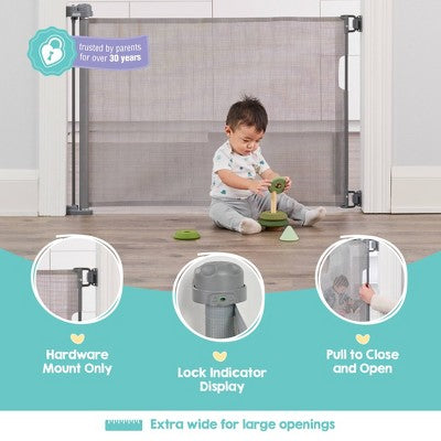 Regalo Fabric Retractable Baby Gate - Gray (LOCAL PICKUP ONLY)