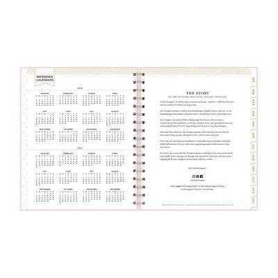 Blue Sky Day Designer 2026 Weekly/Monthly Faux Leather Hardcover Planning Calendar 7"x9" Blush