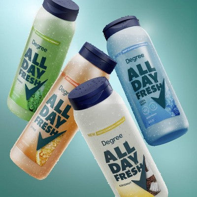 Degree All Day Fresh Body Wash - Energy - 20 fl oz: Gel, Paraben-Free, Deodorizing, Normal to Dry Skin