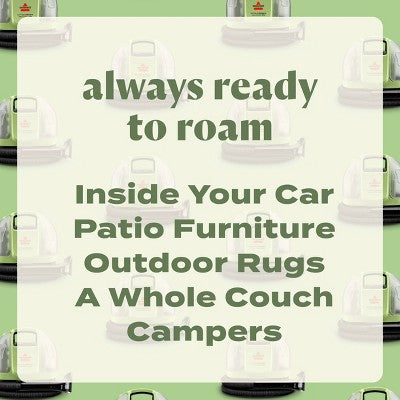 BISSELL Little Green Mini Cordless Portable Carpet Cleaner 4014 1.5"Cleaning Path Green