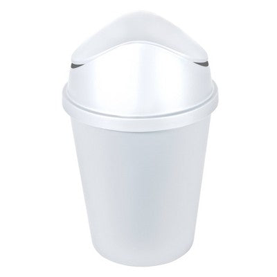 Hefty 2.4gal Swing Lid Waste Can - White