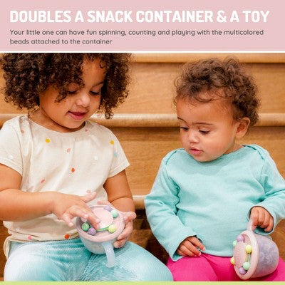 Melii Abacus Snack Container - 11.5 fl oz - Pink