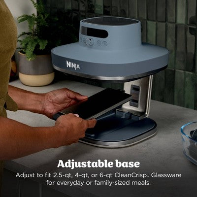 Ninja Crispi Pro 6-in-1 6qt and 2.5qt Non-Toxic Glass Container Countertop Air Fryer Cyberspace AS101GY (LOCAL PICKUP ONLY)
