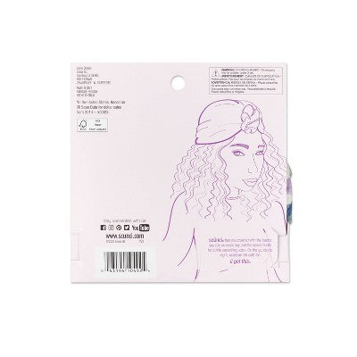 scunci be-u-tiful Knit Floral Turban Headwrap With Knot - Blue/Purple/Cream
