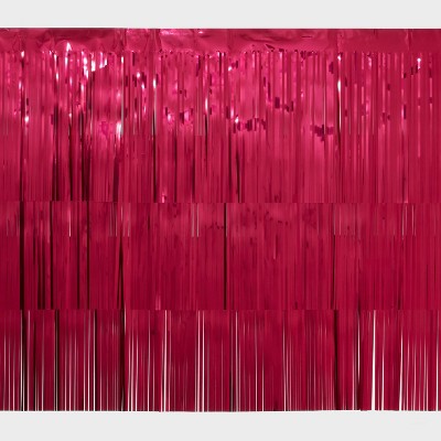 Hot Pink Metallic Layered Fringe Decor - Spritz