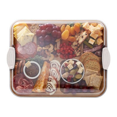 Farberware 11"x14" Build a Board with Compartments and Tan Handle