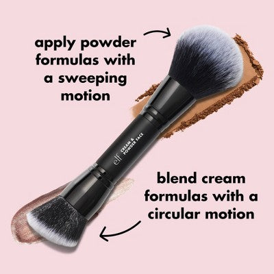 e.l.f. Cream & Powder Makeup Face Brush