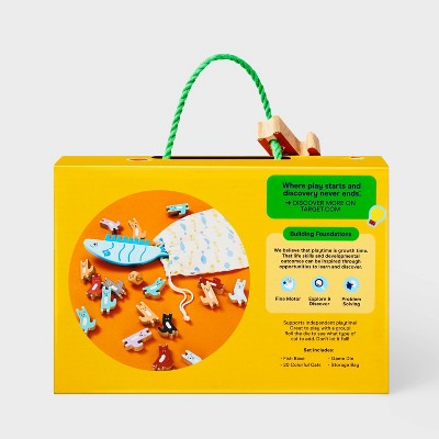 Wooden Balance the Cat Game - 23pc - Gigglescape: Building Sets, Educational Focus, Fine Motor Skills, Wooden Toys