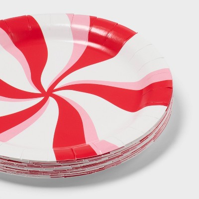 20ct Christmas Peppermint Candy Snack Plates - Spritz