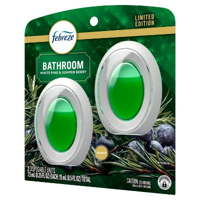 Febreze Bathroom Air Freshener - White Pine & Juniper Berry - 2ct