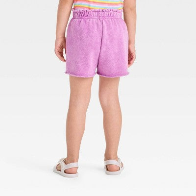 Grayson Mini Toddler Girls' French Terry Shorts - Purple 3T