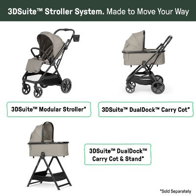 Ingenuity 3DSuite DualDock Carry Cot Stand, Folding Bassinet Stand with Storage - Black (LOCAL PICKUP ONLY)