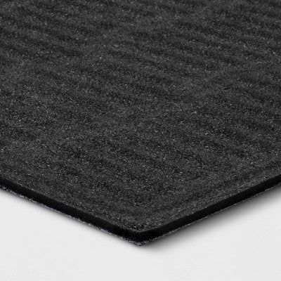 1'6"x2'6" Absorbing Embossed Modern Lines Doormat Gray - Room Essentials (LOCAL PICKUP ONLY)