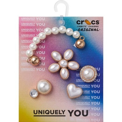Crocs Adult Jibbitz Dainty Pearl Jewelry Shoe Accessories - Multicolor 5pk