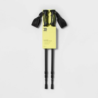2pk Adjustable Trekking Poles Black - All In Motion: Aluminum, Rubber Handles (LOCAL PICKUP ONLY)