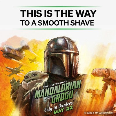 Schick Hydro Sensitive Men's 5 Blade Razor Handle with 3 Razor Refills - Star Wars Mandalorian and Grogu: Face, 4-Pack, Manual