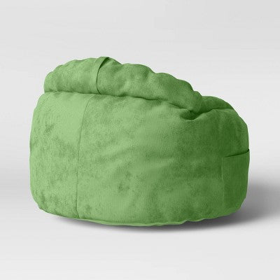 Settle In Kids' Bean Bag Chair Green - Pillowfort: Toddler Seat, Indoor Use, Polystyrene Beads, Handle & Pocket (LOCAL PICKUP ONLY)
