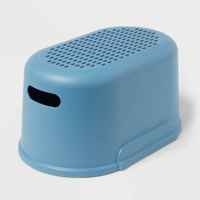 Kids' Single Step Stool Blue - Pillowfort: Toddler Bathroom Stepping Stool, 150 lb Capacity, No Assembly Required