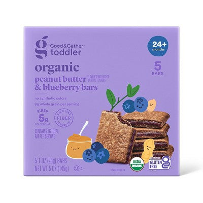 Organic Peanut Butter & Blueberry Sandwich Bar - 145gm - Good & Gather