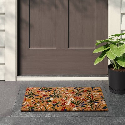 1'4"x2'4" Rectangle Outdoor Door Mat Charlcie Flower - Room Essentials (LOCAL PICKUP ONLY)