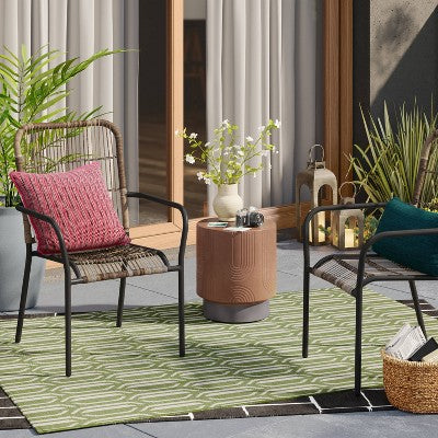 Latigo Stackable Patio Dining Chair Gray - Threshold (LOCAL PICKUP ONLY)