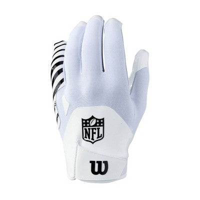 NFL Adult Stride Receiver Football Gloves - S/M White