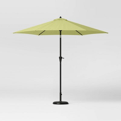 9' Round Solid Outdoor Patio Market Umbrella Lime Green with Black Pole - Threshold (LOCAL PICKUP ONLY)