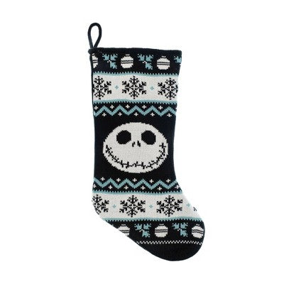 19" Disney The Nightmare Before Christmas Jack Skellington Knit Christmas Holiday Stocking