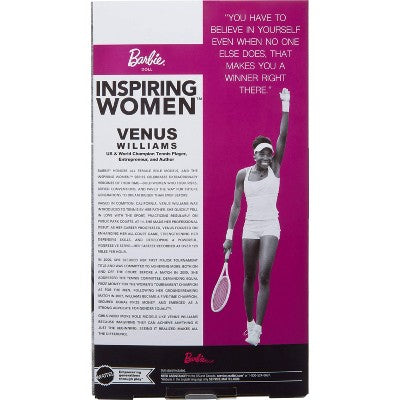 Barbie Inspiring Women Series, Venus Williams Fashion Doll with Signature Tennis Uniform
