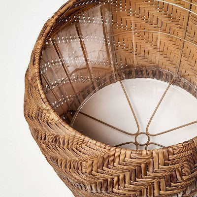 Small Round Woven Patterned Outdoor Plant Basket 13.8" - Hearth & Hand with Magnolia