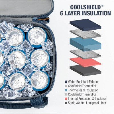 CleverMade Collapsible Tahoe 30 Cans Soft Sided Cooler - Ocean: Water-Resistant with Adjustable Straps