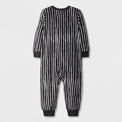 Toddler Boys' The Nightmare Before Christmas Jack Skellington Blanket Sleeper Footed Pajamas with Hat - Black 18M