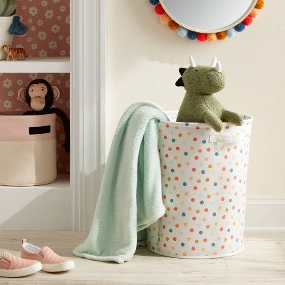 Extra Large Polka Dot Kids' Fabric Bin - Pillowfort