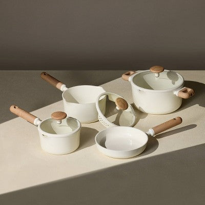 Carote 11pc Ceramic Nonstick Cookware Set Cream